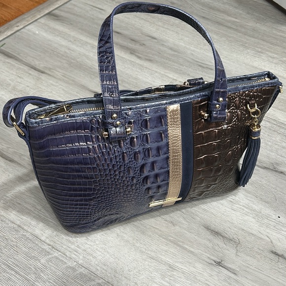 Brahmin Handbags - Brahmin Purse Blue Multi Asher Color Combo Tassel Fringe Shoulder Bag